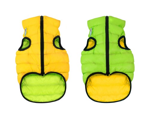 Курточка для тварин Airy Vest двостороння XS 22 жовто-салатова (1712)