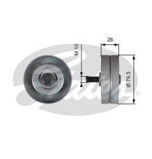 Ролик натягувача ременя Gates T36182