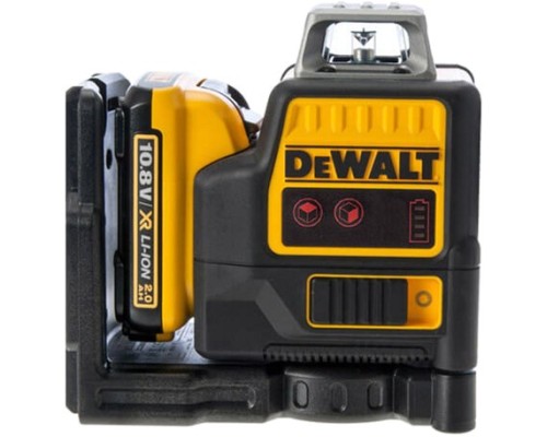 Лазерний нівелір DeWALT 10.8/12В XR Li-Ion, червоний промінь, 2Ah, кейс (DCE0811D1R)
