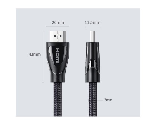 Кабель мультимедійний HDMI to HDMI 3.0m V2.1 HD140 Ugreen (80404)