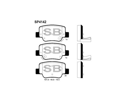 Гальмівні колодки HI-Q SP4142