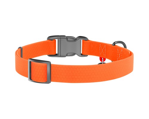 Нашийник для тварин WAUDOG Waterproof з QR паспортом Ш 25 мм Д 34-49 см помаранчевий (27724)