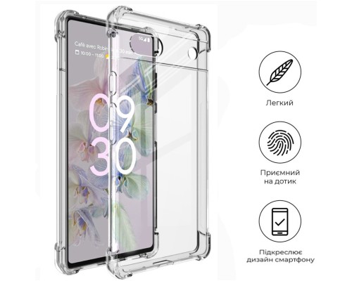 Чохол до мобільного телефона BeCover Anti-Shock Google Pixel 6A Clear (709336)