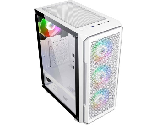 Корпус 2E Gaming Hexagon G338W, без БЖ, 2xUSB 3.0, 1xUSB Type-C, 1x120mm, 3x120mm ARGB, TG Side Panel, AT (2E-G338W)