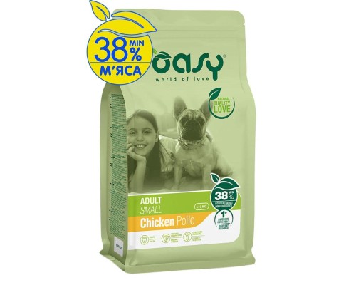 Сухий корм для собак OASY LIFESTAGE Adult Small курка 1 кг (8053017348803)
