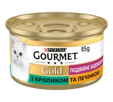 Вологий корм для кішок Purina Gourmet Gold. Подвійне задоволення з кроликом і печінкою 85г (7613031381081)