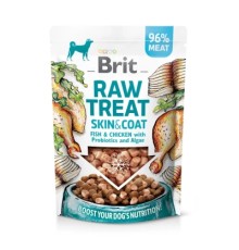 Ласощі для собак Brit Raw Treat freeze-dried Skin and Coat риба і курка 40 г (8595602564446)