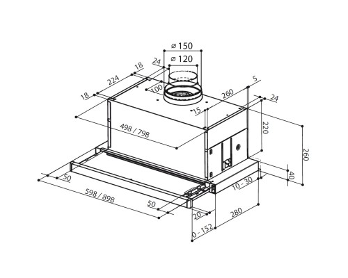 Витяжка кухонна Faber Maxima Ng Ev8 Led Am A60 (315.0635.144)