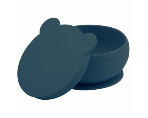 Тарілка дитяча MinikOiOi Bowly глибока з кришкою на присосці Deep Blue (101080010)