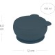 Тарілка дитяча MinikOiOi Bowly глибока з кришкою на присосці Deep Blue (101080010)