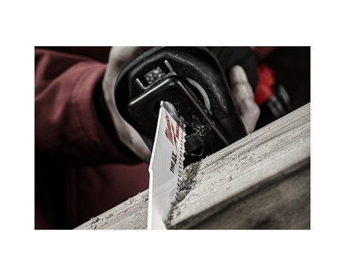 Полотно Milwaukee для шабельної пили, AX FANG TIP 230мм, крок 5,0мм, 5шт, деревина з цвяхами (48005026)