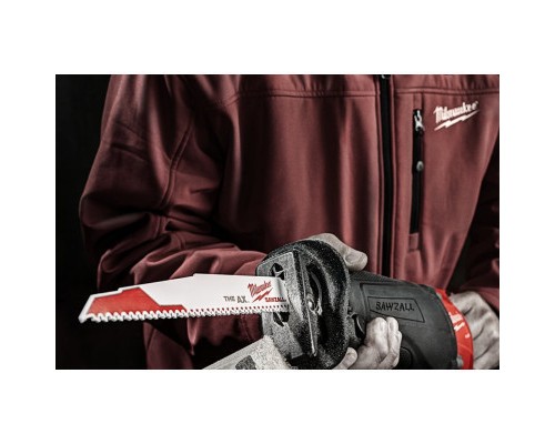 Полотно Milwaukee для шабельної пили, AX FANG TIP 230мм, крок 5,0мм, 5шт, деревина з цвяхами (48005026)