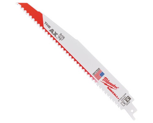 Полотно Milwaukee для шабельної пили, AX FANG TIP 230мм, крок 5,0мм, 5шт, деревина з цвяхами (48005026)