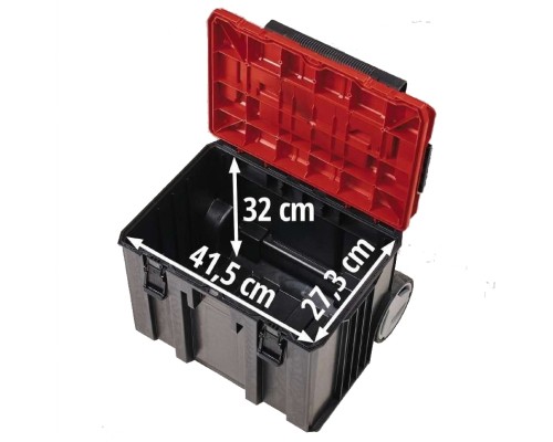 Ящик для інструментів Einhell E-Case L з колесами, до 120кг, колеса 15см (4540014)