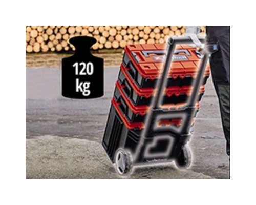 Ящик для інструментів Einhell E-Case L з колесами, до 120кг, колеса 15см (4540014)