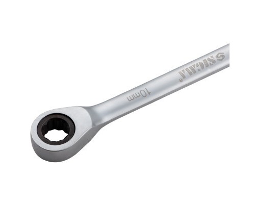 Ключ Sigma ріжково-накидний з тріскачкою 10мм CrV satine (6022101)