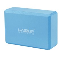 Блок для йоги LiveUp EVA Brick Уні 22,9 x 15,2 x 7,6см Синій (LS3233A-b)
