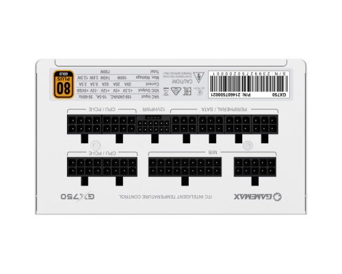 Блок живлення Gamemax 750W (GX-750 PRO WH (ATX3.0 PCIe5.0))