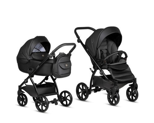 Коляска TUTIS 2 в 1 Uno5+ Leather collection Jet Black (1402699)
