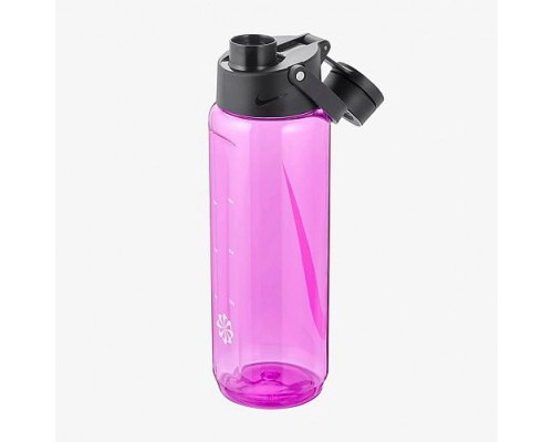 Пляшка для води Nike TR Renew Recharge Chug Bottle 24 OZ рожевий, чорний, білий 709 мл N.100.7636.644.24 (887791733290)