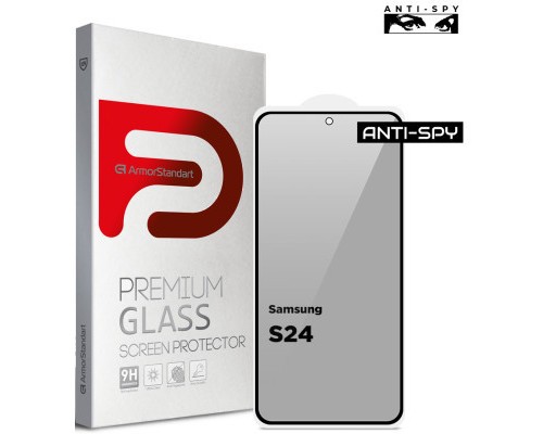 Скло захисне Armorstandart FG Anti Spy Samsung S24 Black (ARM75393)