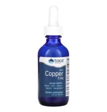 Мінерали Trace Minerals Мідь іонна у краплях, 3 мг, Ionic Copper, 59 мл (TMR-00341)
