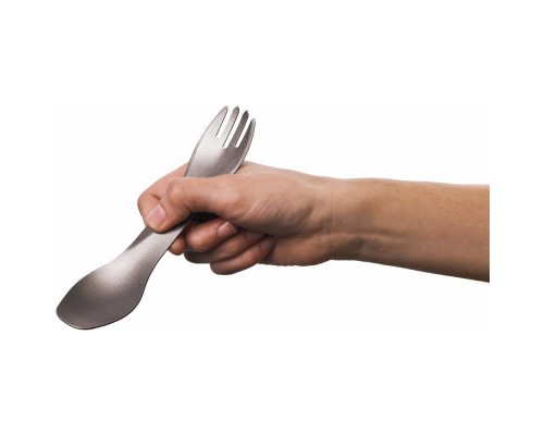 Ложка-виделка туристична Humangear GoBites Ti-Uno titanium (022.0055)