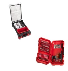 Набір свердл і біт Milwaukee SHOCKWAVE 40 шт, + коронок 10 шт в кейсі PACKOUT (4932492534)