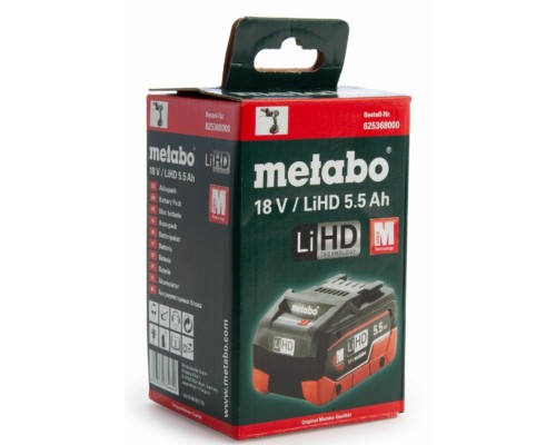 Акумулятор до електроінструменту Metabo LIHD 18V, 5.5Ah, 0.98кг (625368000)