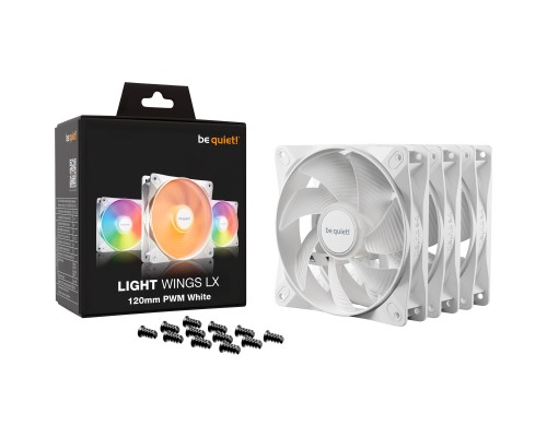 Кулер до корпусу Be quiet! LIGHT WINGS LX 120mm PWM білий в комп (BL122)