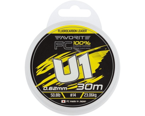 Флюорокарбон Favorite U1 FC 30m 14/0.62mm 50.8lb/23.06kg (1693.12.23)