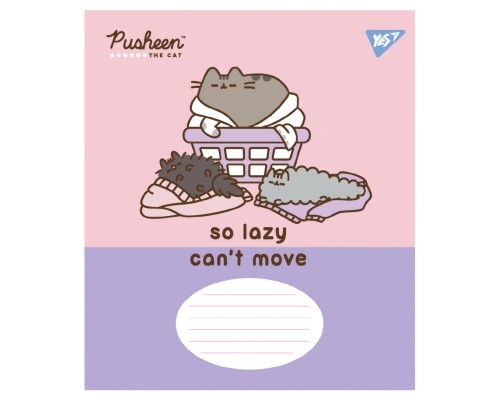 Зошит Yes Pusheen The Cat А5 12 аркушів коса лінія (767614)