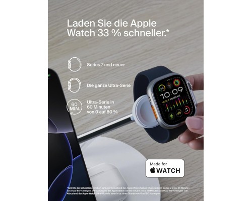 Зарядний пристрій Belkin 3in1 Magnetic Pad Qi2 15W White (WIZ032KQWH)