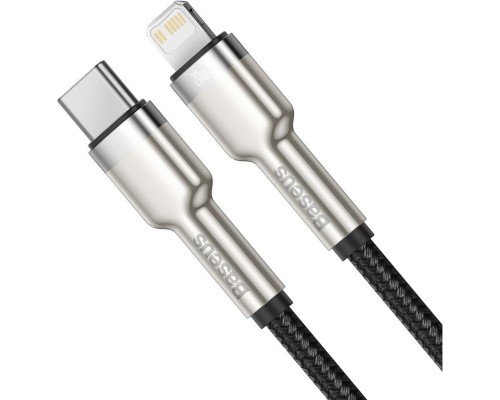 Дата кабель USB-C to Lightning 2.0m Cafule Metal PD 20W black Baseus (CATLJK-B01)