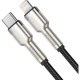 Дата кабель USB-C to Lightning 2.0m Cafule Metal PD 20W black Baseus (CATLJK-B01)