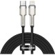 Дата кабель USB-C to Lightning 2.0m Cafule Metal PD 20W black Baseus (CATLJK-B01)