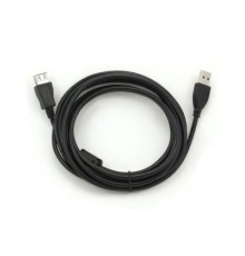 Дата кабель USB 2.0 AM/AF 3.0m ferrite black Voltronic (YT-AM/AF-3.0B)