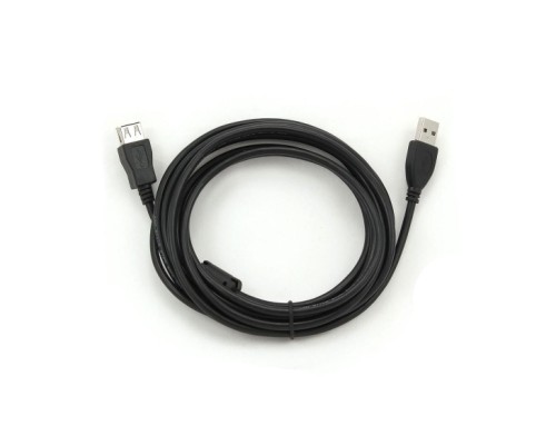 Дата кабель USB 2.0 AM/AF 3.0m ferrite black Voltronic (YT-AM/AF-3.0B)