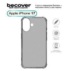 Чохол до мобільного телефона BeCover Anti-Shock Apple iPhone 17 Grey (713794)