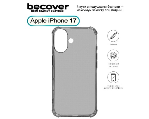 Чохол до мобільного телефона BeCover Anti-Shock Apple iPhone 17 Grey (713794)