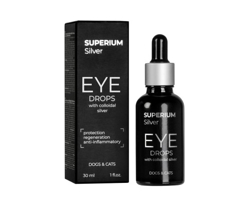 Краплі для тварин Superium Сільвер очні з колоїдним сріблом для котів та собак 30 мл (9101)