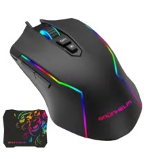 Мишка Grunhelm MS-656WD RGB USB Black + mouse pad (126952)