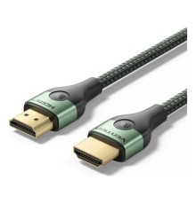 Кабель мультимедійний Cotton Braided Ultra Thin HDMI-A Male to Male HD Cable 8K 1M Green Aluminum Alloy Type VENTION (ALOGF)