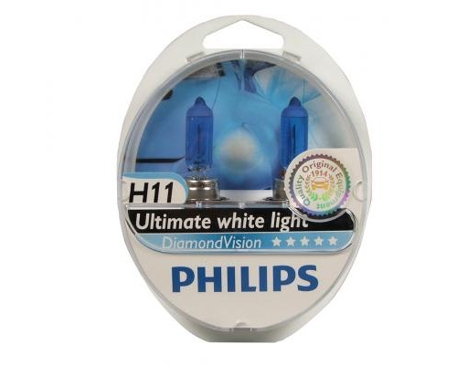 Автолампа Philips H11 Diamond Vision, 5000K, 2шт (12362DVS2)