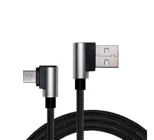 Дата кабель USB 2.0 AM to Micro 5P 1.0m Premium black REAL-EL (EL123500031)