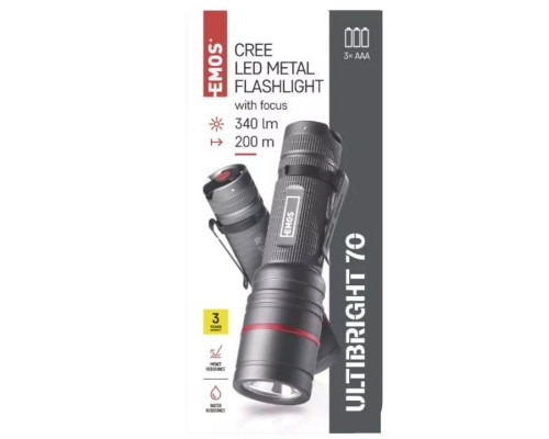 Ліхтар EMOS P3170 340Lm 3AAA Metal (P3170)