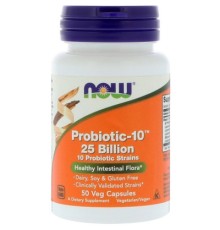Пробіотики Now Foods Пробіотик Для Травлення, Probiotic-10, 25 Billion, 50 вегета (NOW-02926)