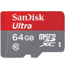 Карта пам'яті SanDisk 64GB microSDHC class 10 UHS-I A1 Ultra (SDSQUA4-064G-GN6MN)