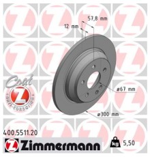 Гальмівний диск ZIMMERMANN 400.5511.20