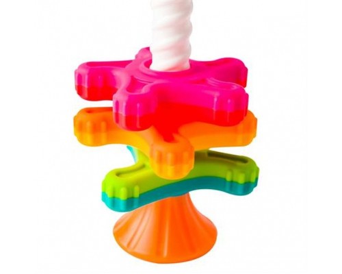 Розвиваюча іграшка Fat Brain Toys Пірамідка-спиннер тактильна MiniSpinny (F134ML)